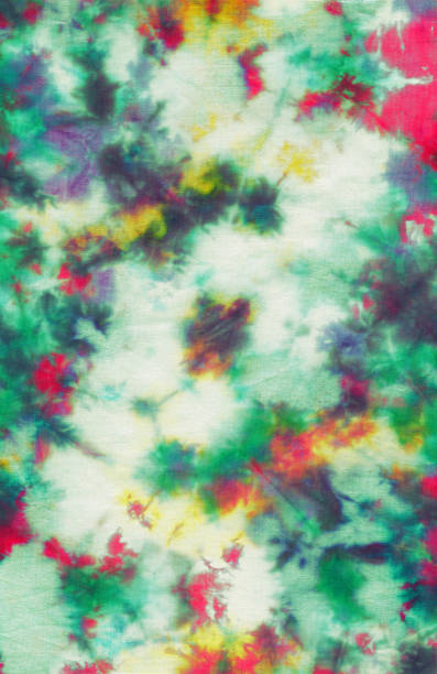 istock Abstract hand painted fabric background with irregular floral motifs 1089588908
