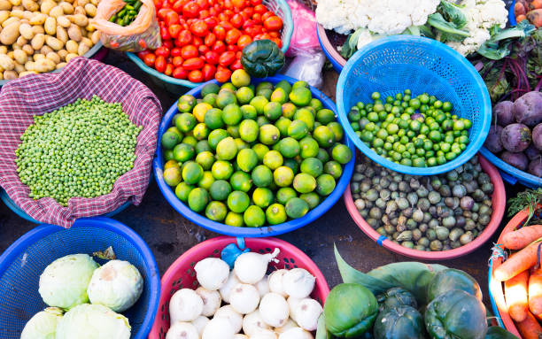 istock baskets with fruit and vegetable in the market 1089590810