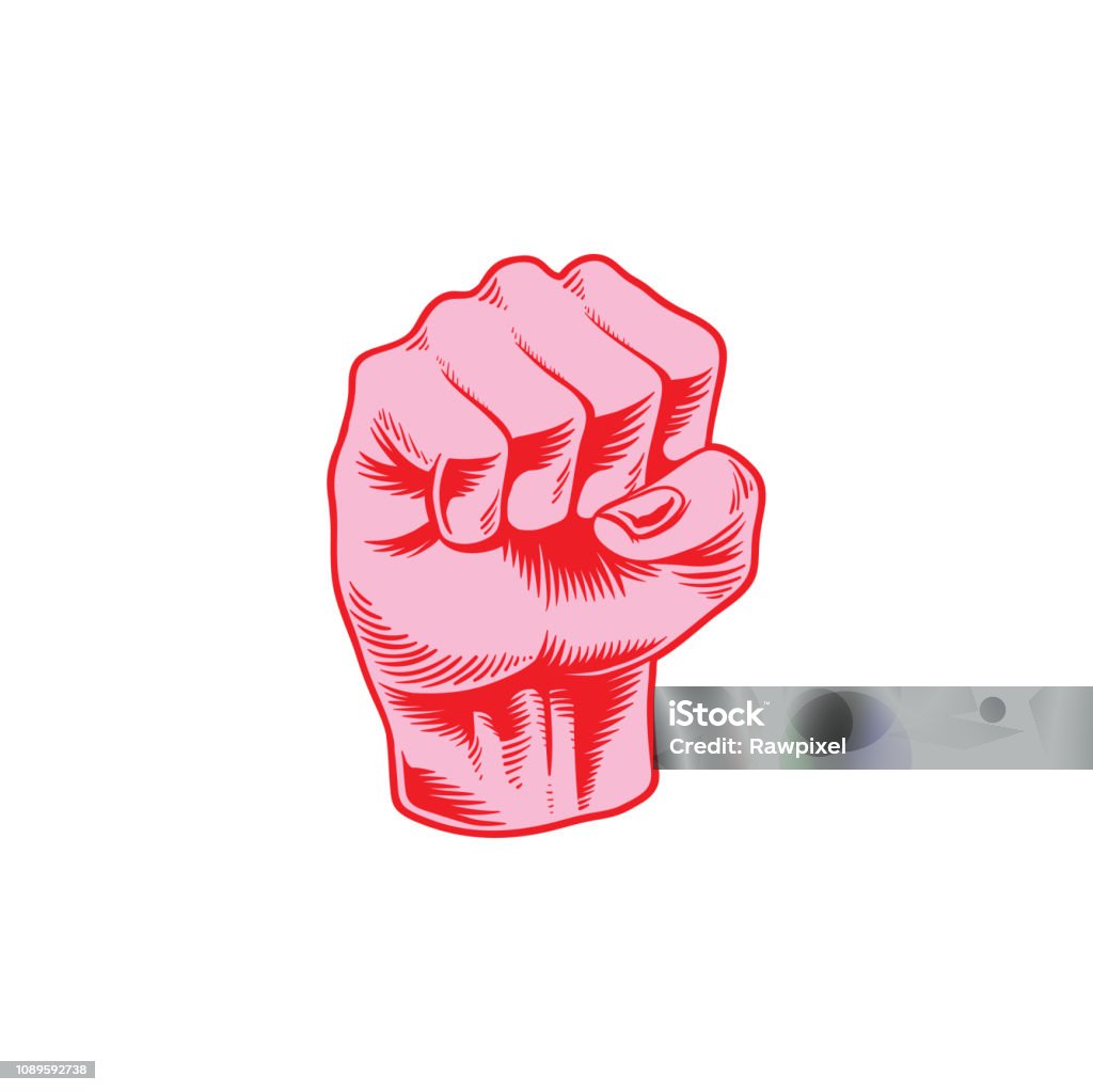 Illustration of power fist icon Fist stock vector