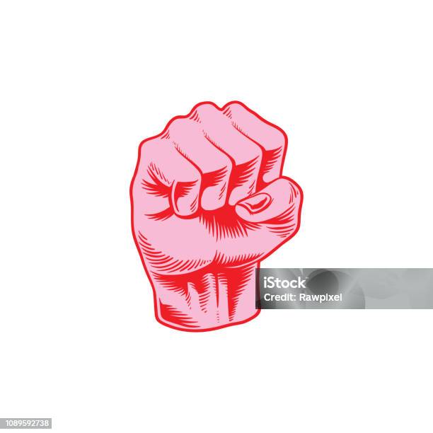 Illustration Of Power Fist Icon Stock Illustration - Download Image Now - Fist, Illustration, Icon Symbol