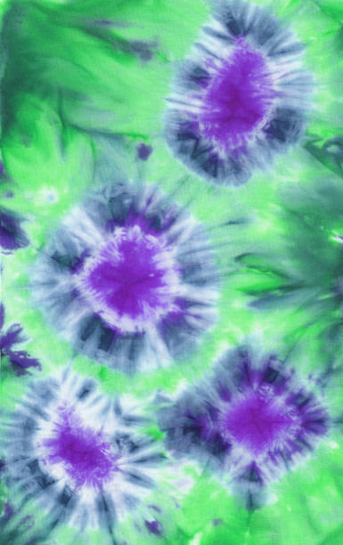 istock Abstract hand painted fabric green background with irregular floral spots 1089596706