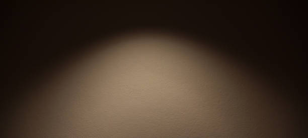 istock light on wall - the lamp shines with warm light on brown wall / light effect on transparent background 1089611604