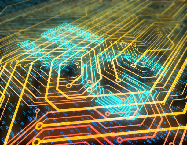 istock Electronic network technology, data transmission and storage, 5G composed of circuit boards 1089615274