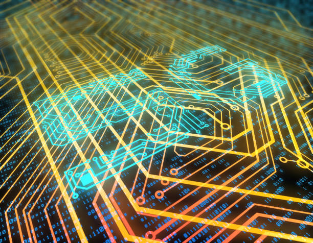 istock Electronic network technology, data transmission and storage, 5G composed of circuit boards 1089615280