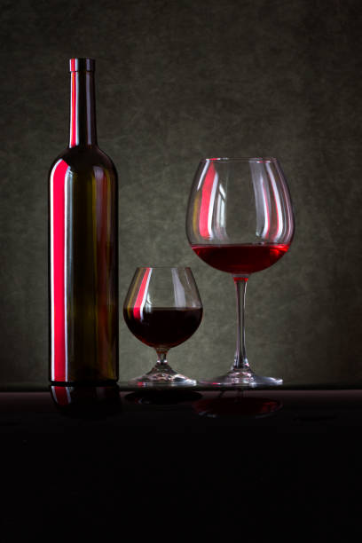 istock Still life with a bottle and glasses of wine 1089620094