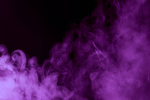 Mystical Purple Steam On A Dark Background Cloud Close Up Stock Photo -  Download Image Now - iStock