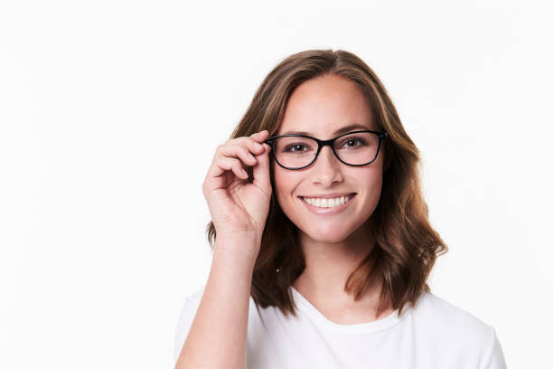 istock Glasses girl in t-shirt 1089633252