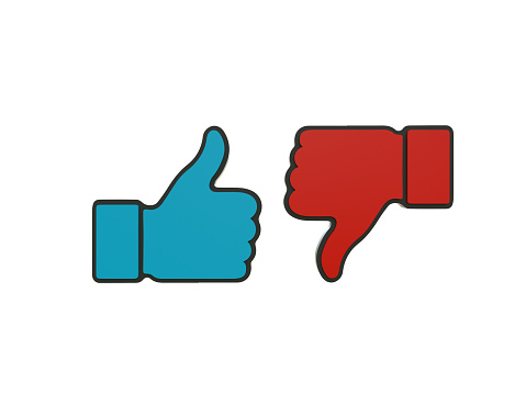 Thumbs Up, Like Icon, Thumbs Down, Dislike Icon, Social Media, Symbol