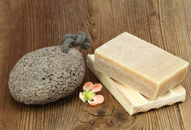 istock Handmade bar of soap and pumice stone 1089641802