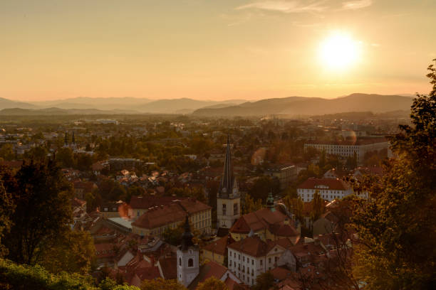 istock Ljubljana at sunset with dramatic cloudscape, Slovenia 1089642138