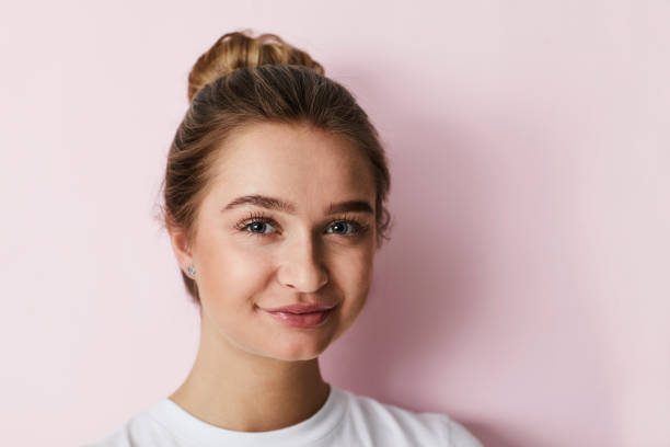 istock Happy girl on pink 1089643638