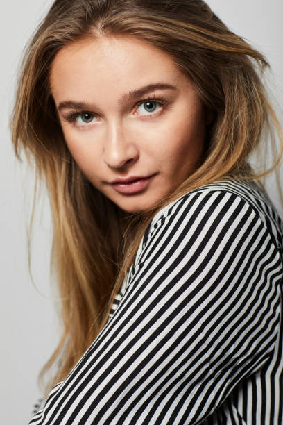 istock Pretty girl in stripes 1089643762