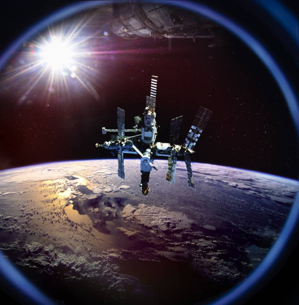 istock Collage image with planet Earth from the outer space from the ISS window. Elements of this image furnished by NASA. 1089646048