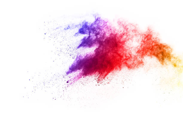 istock abstract powder splatted background. Colorful powder explosion on white background. Colored cloud. Colorful dust explode. Paint Holi. 1089656560