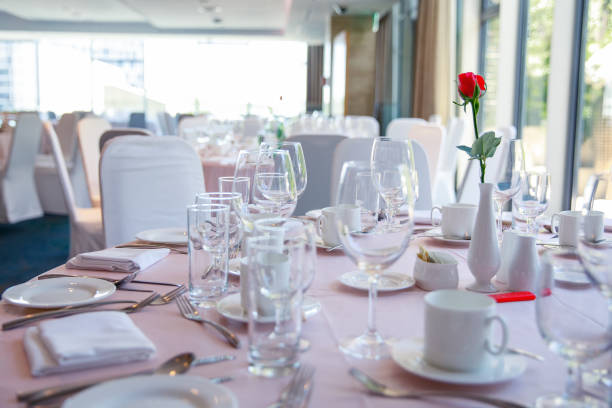 istock Wedding Birthday Reception Decoration, Chairs, Tables and Flowers 1089657170
