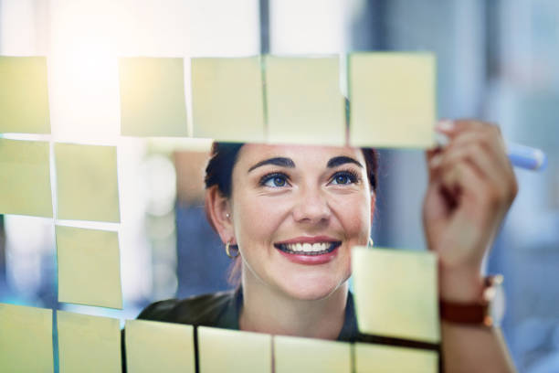 istock Detailing her visions for her business 1089657478