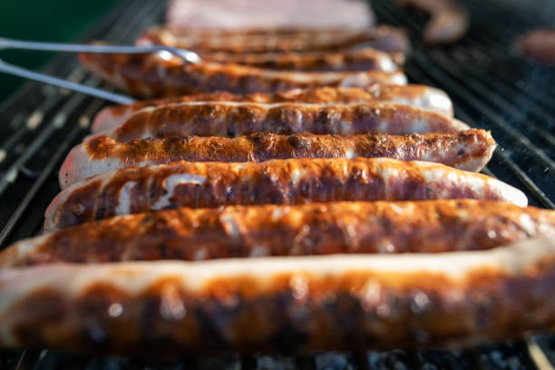 istock Fried sausages on a grill, Germany 1089658248