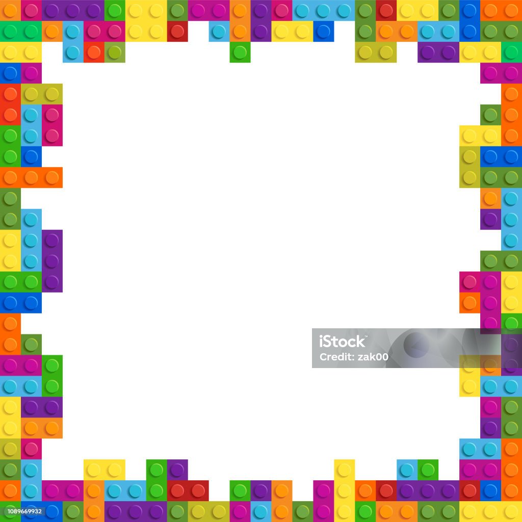 Blocks Vector Frame Frame Stock Illustration - Download Image Now - Border - Frame ...