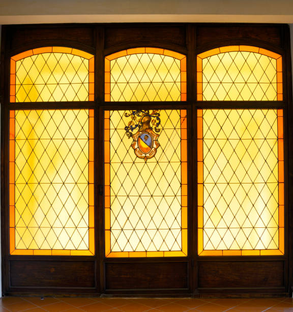 istock Ancient Stained Glass Door. 1089675768