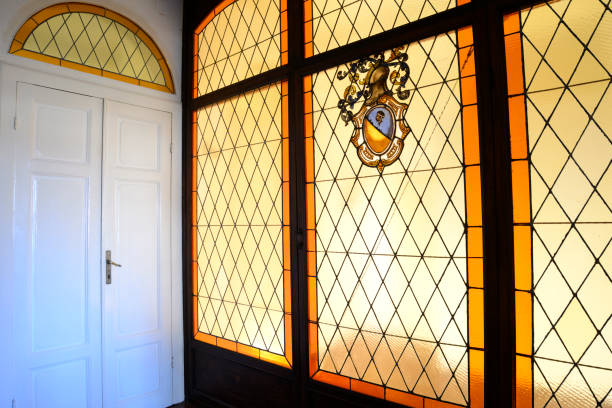 istock Ancient Stained Glass Door. 1089675776