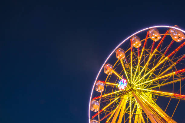 istock Beautiful night lighting on the Ferris wheel 1089676510