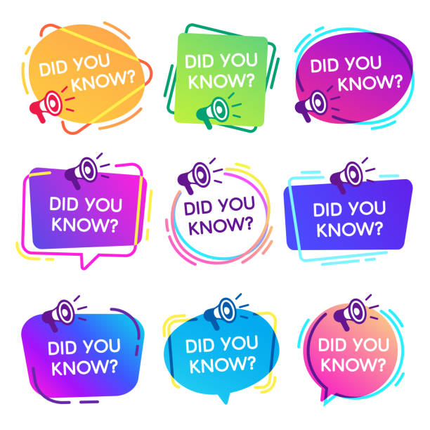 Did you know labels. Interesting facts speech bubbles, knowledge base label and social media faq banner isolated vector badges set Did you know labels. Interesting facts speech bubbles, knowledge base label and social media faq banner. Knows fact news or thinking quiz isolated vector badges isolated icons set balloon icons stock illustrations