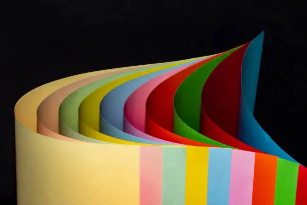 Folded colorful paper