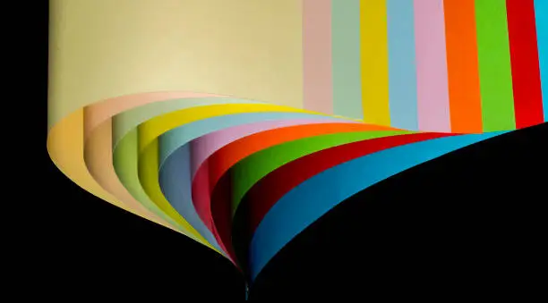 Folded colorful paper