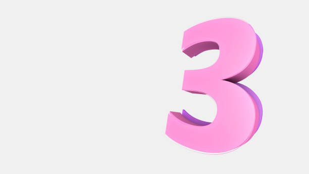 istock Number 3, Number Three - 3D Illustration Stock Image 1089682572