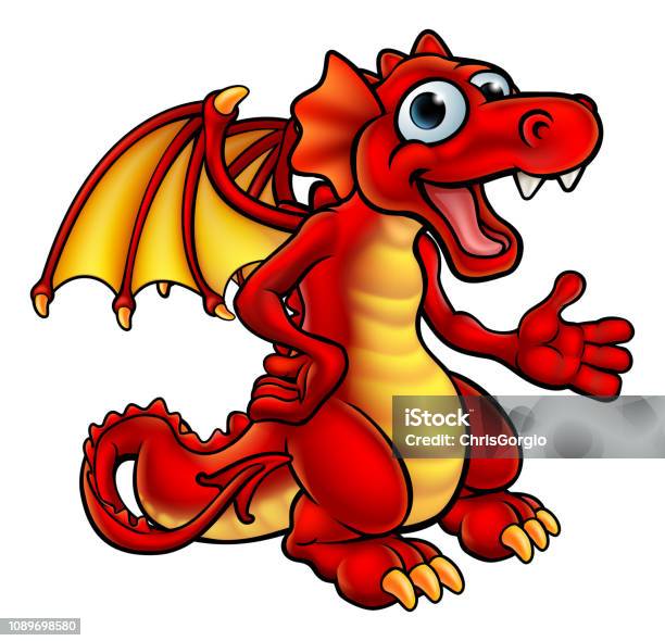 Cartoon Dragon Stock Illustration - Download Image Now - Dragon, Fantasy, Monster - Fictional Character