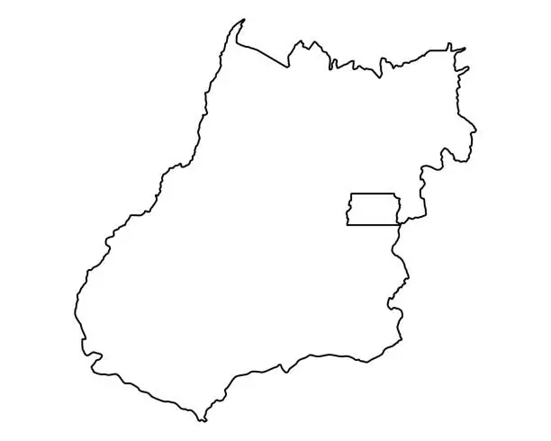 Vector illustration of Map of Goias