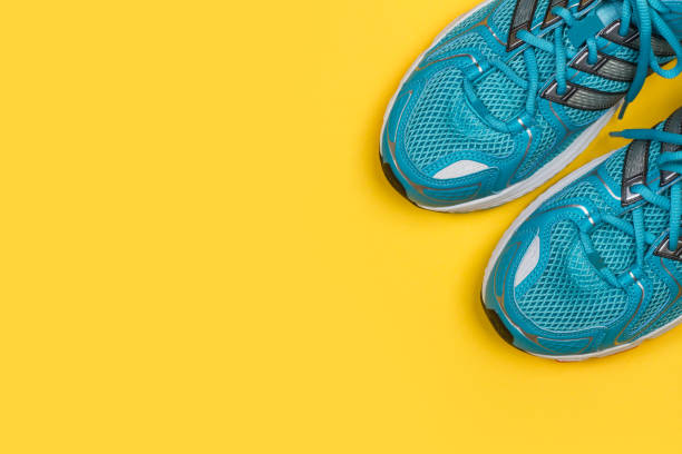 istock A pair of light blue sneakers 1089699406