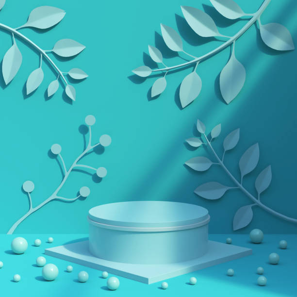 istock Abstract geometric shape pastel color scene minimal. 1089700810
