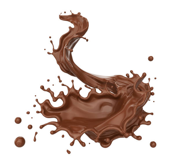 istock Splash of chocolate liquid and swirl shape. 1089700864