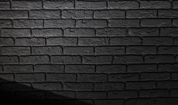 istock Black abstract brick wall texture, brick surface for background. Vintage wallpaper. 1089703852