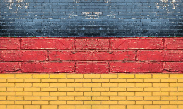 istock German Flag of Germany made with brick wall 1089706076