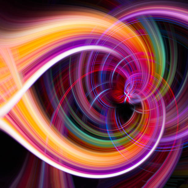 istock Colored twirl background desktop and texture purple orange black 1089710574