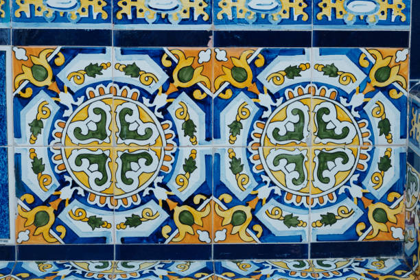 istock Colorful pattern ceramic tiles , beautiful design detail 1089710920