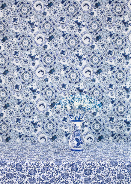 istock Matching Delft blue flower still life 1089712294