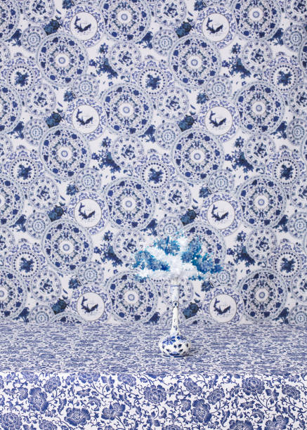 istock Matching Delft blue flower still life 1089712378