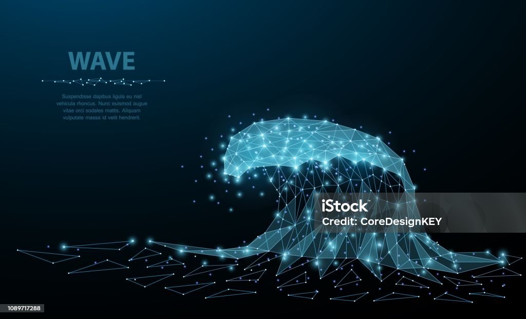 Wire Waveframe Graphics Wave Stock Illustration - Download Image Now - Wire-frame Model, Wave ...