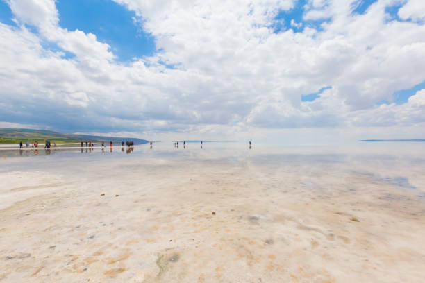 istock Turkey, Salt Lake, Salt, Cloud and Sky 1089717972