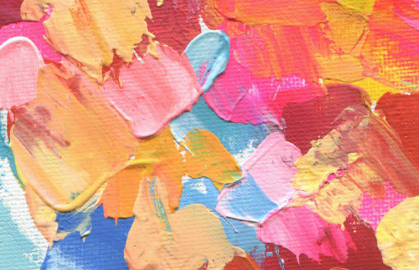istock Abstract acrylic and watercolor painting. Canvas texture background. 1089720914