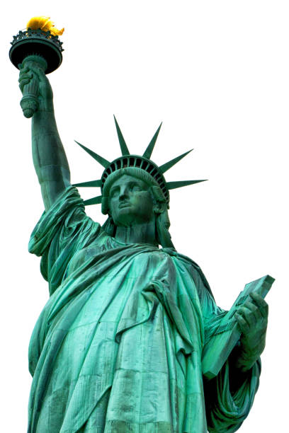 istock Statue of Liberty Isolated on White 1089723170