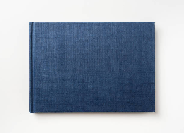 istock Top view of blue hardcover notebook and pencil 1089725124