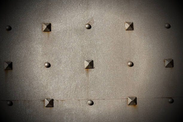 istock Metal Background - Door with Pyramid Studs 1089727726