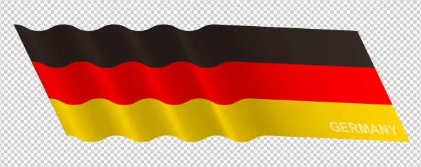 Vector illustration of Vector flag of Germany waving background