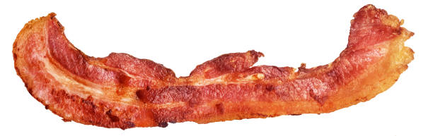 istock Gourmet Fried Crunchy Pork Bacon Rasher Isolated On White Background 1089728166