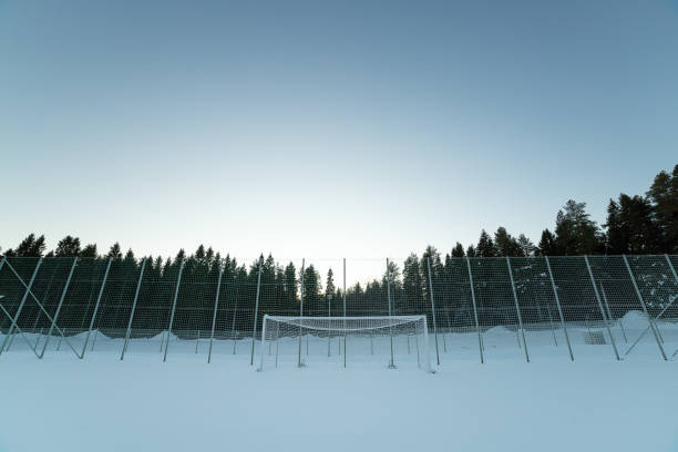 istock Soccer Goal in Winter with Snow 1089739546