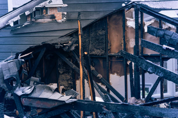 istock Damaged apartment building after burned by fire in Texas, USA 1089748764
